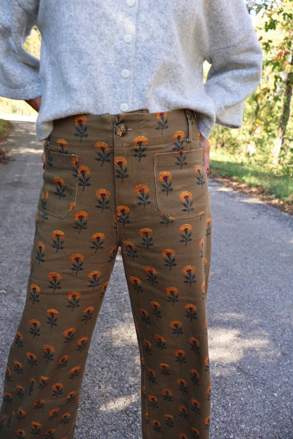 Vintage Olive Cropped Pant