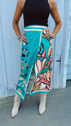 Teal Tropic Wrap Skirt
