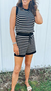 Jennifer Striped Sweater Romper