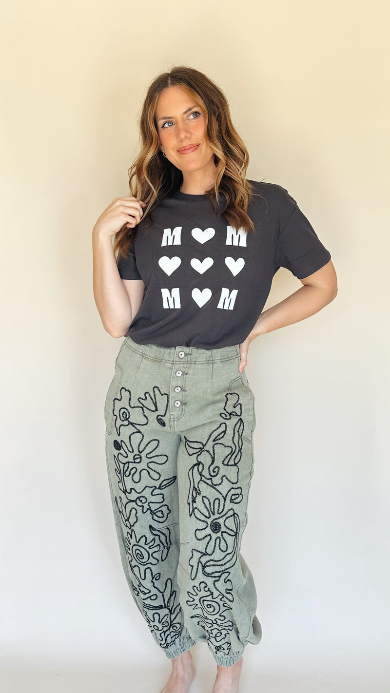 Cheyenne Stencil Pants in Olive
