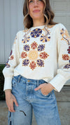 Royal Embroidered Blouse