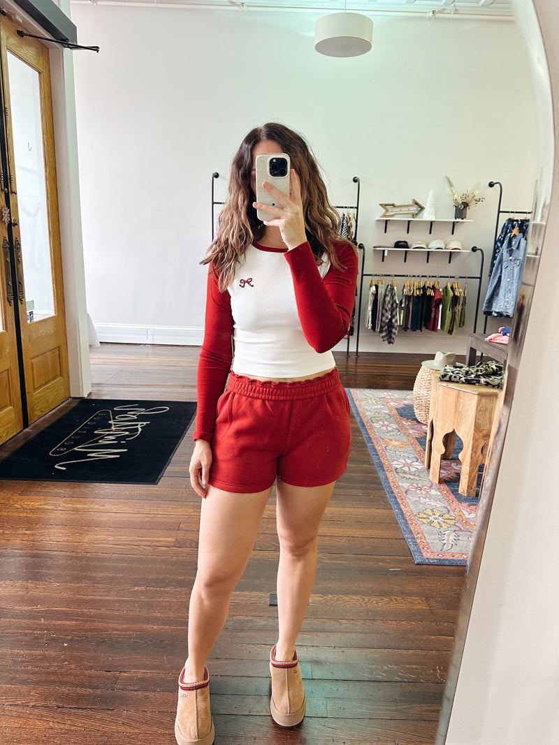 Cherry Sweatshort