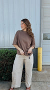 Oversized Soft Tee in Mocha