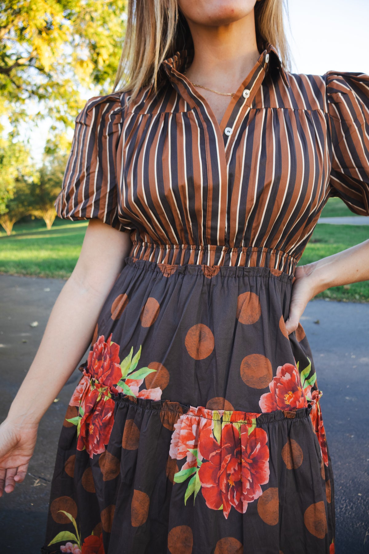 Coco Puff Sleeve Midi Dress