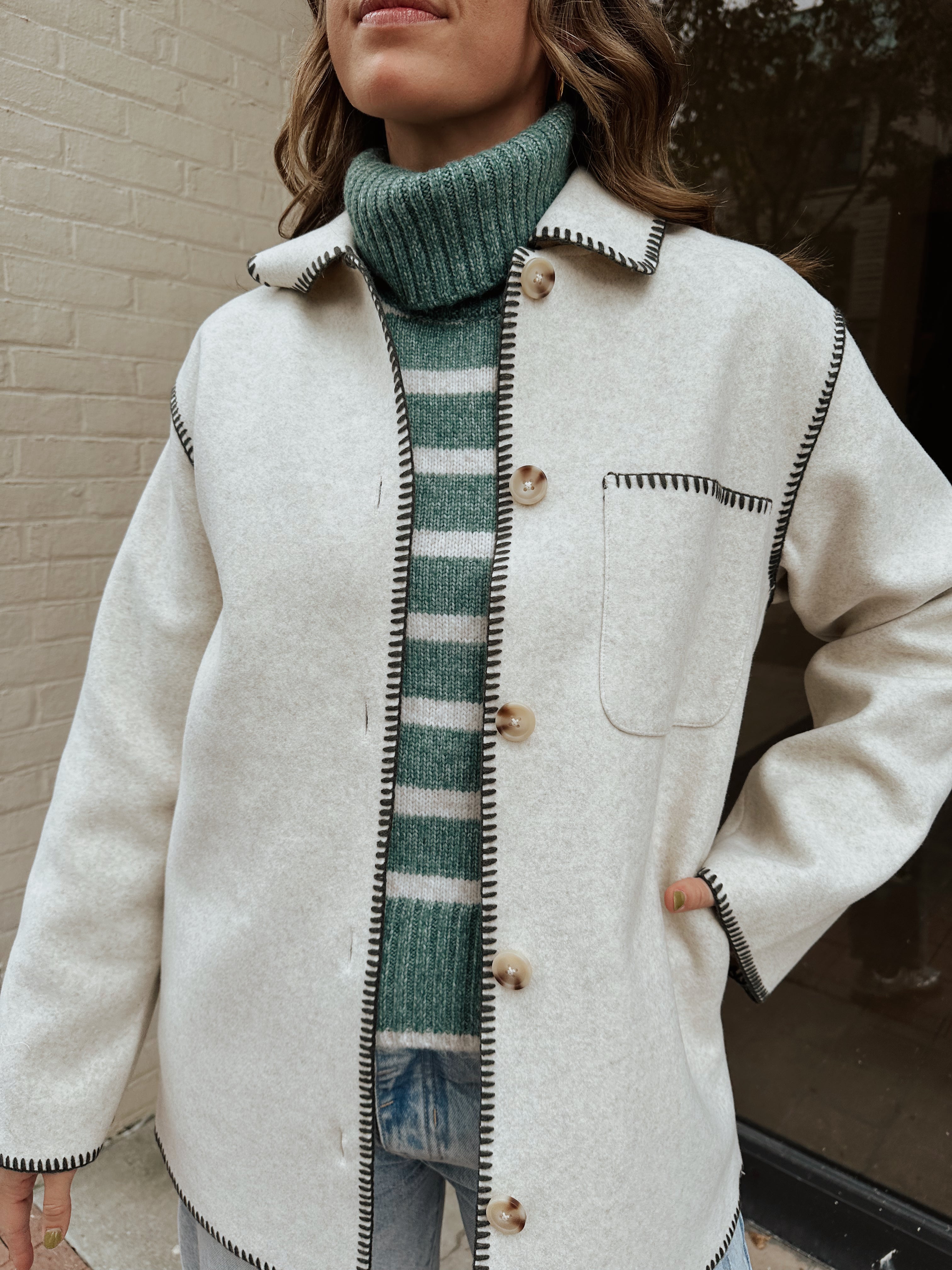 Olivia Whipstitch Jacket – Minash Boutique