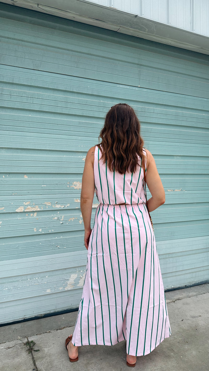 Striped Maxi Skirt Set