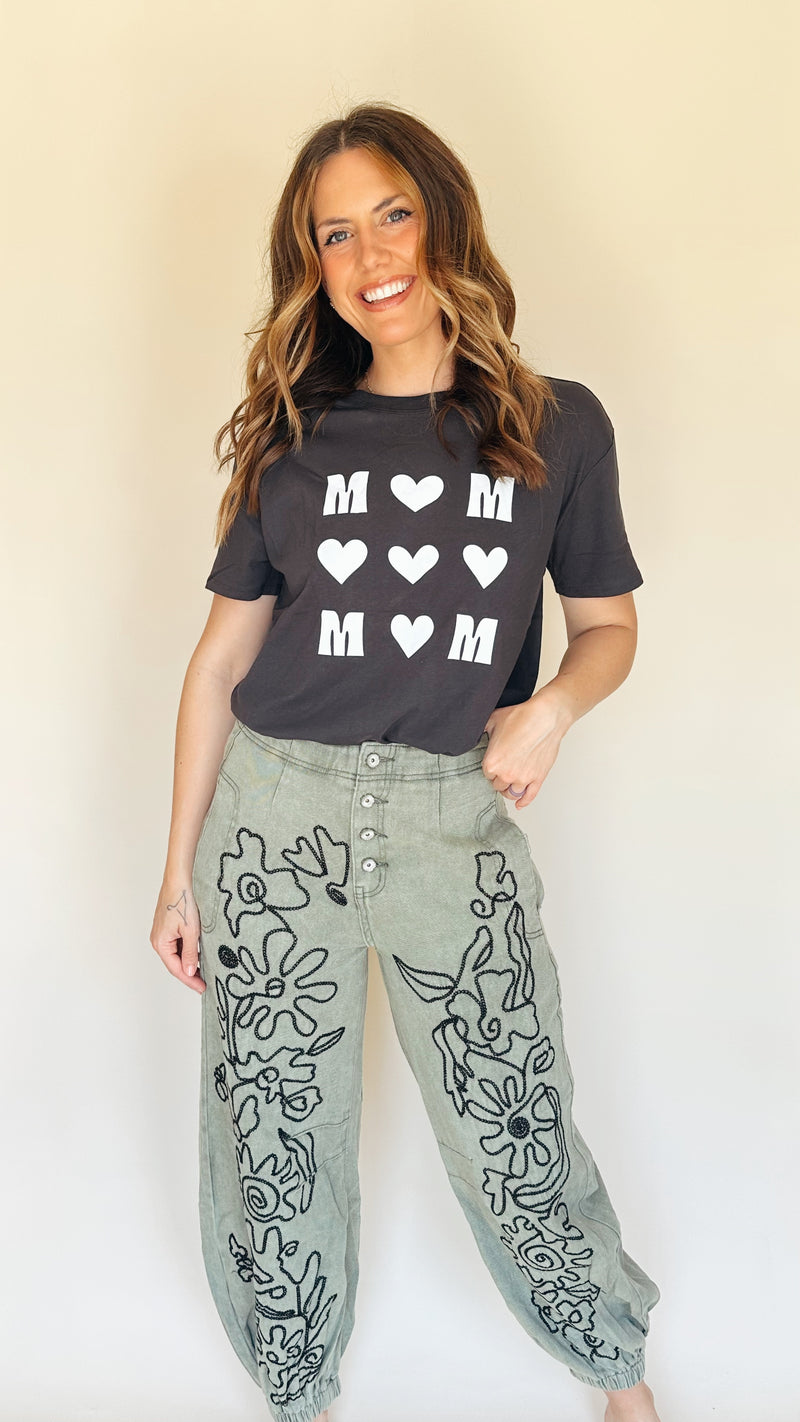 Cheyenne Stencil Pants in Olive