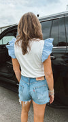 Haley Ruffle Sleeve Tee