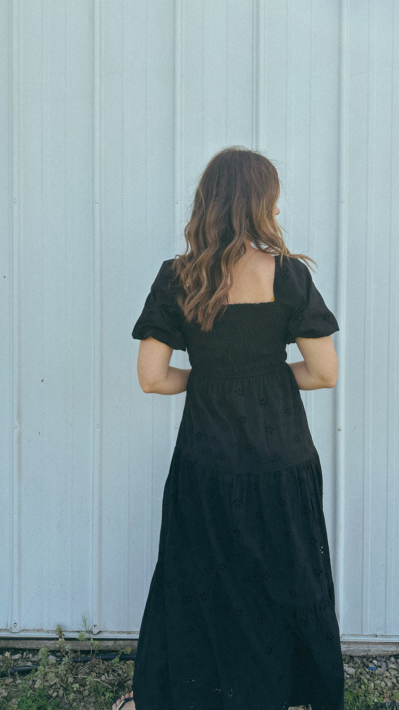 Rachel Eyelet Midi Dress