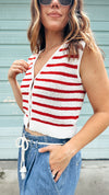 Mayley Striped Sweater Vest