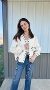 Leopard Laces Cardigan