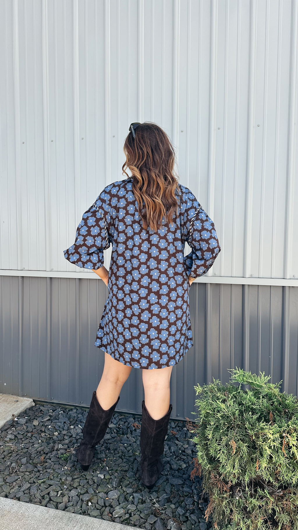 Reese Printed Babydoll Dress