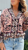 Paisley Stripe Cardigan