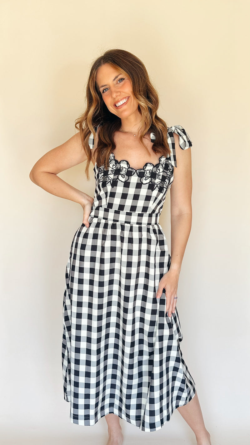 Check Mate Midi Dress