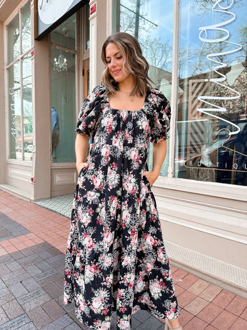 Wavy Midi Dress