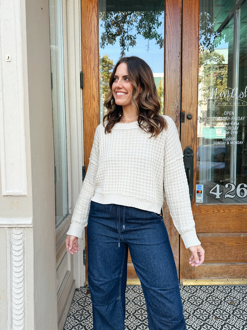 Baylor Pullover in Ivory