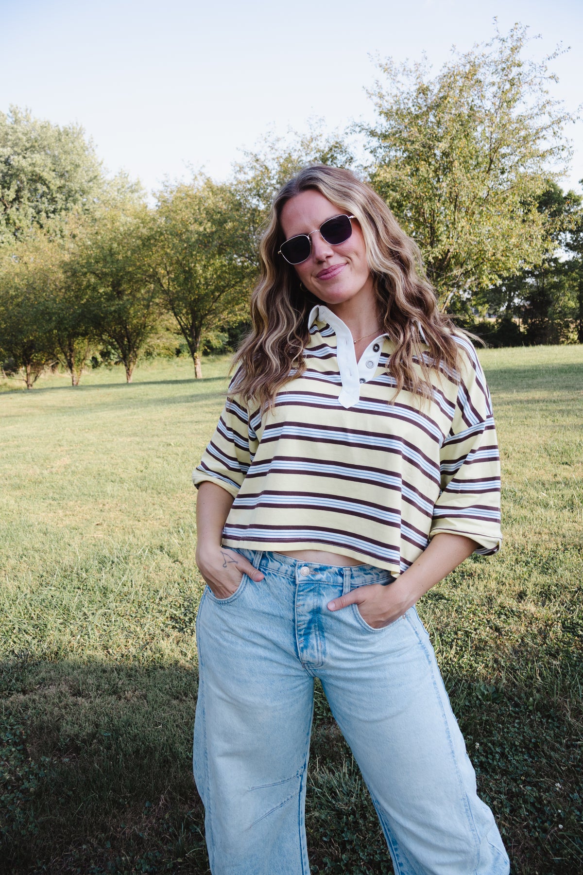 Sunshine Short Sleeve Polo Top