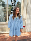 Taylor Jumpsuit in Teal Blue