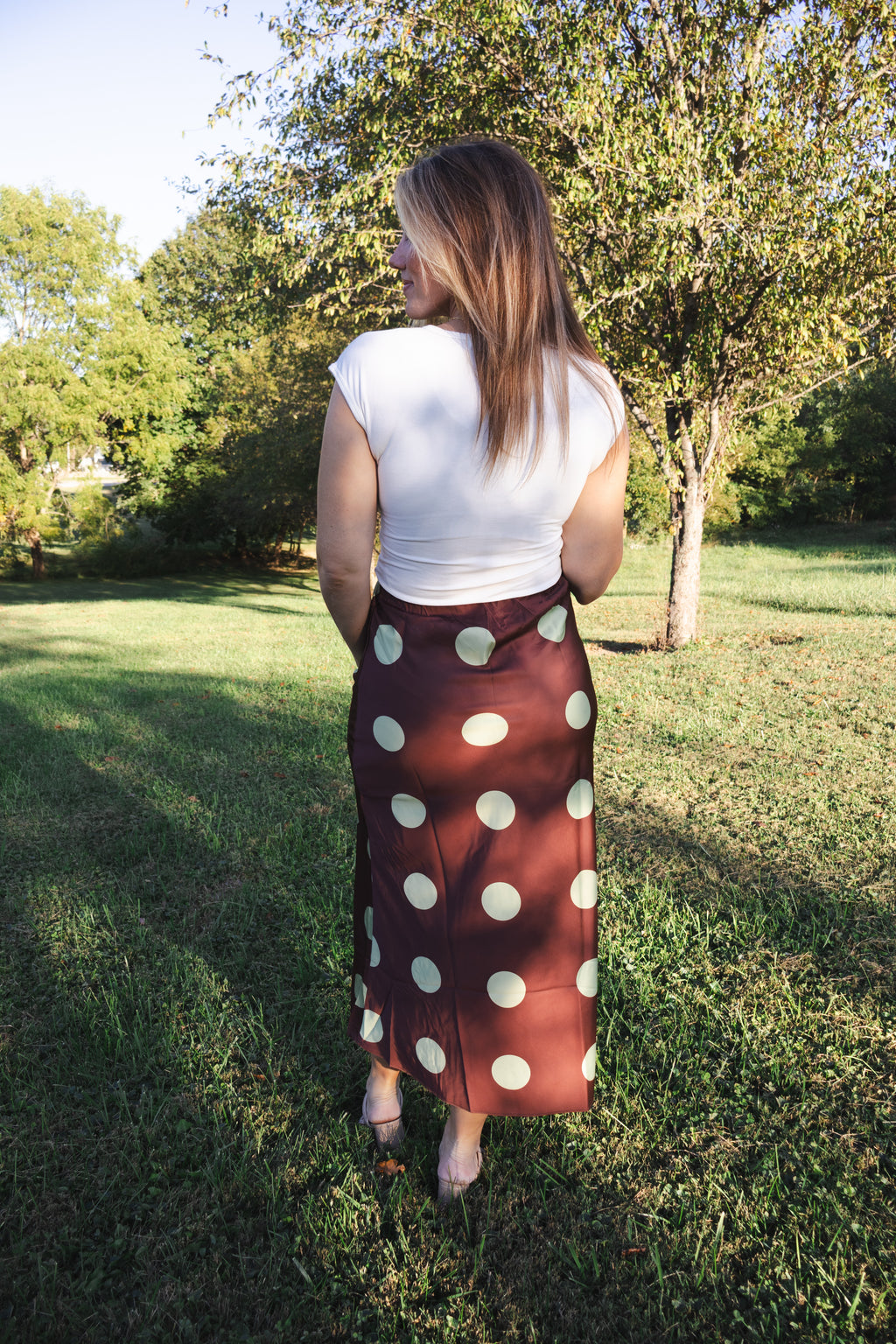 Polka Dot Slip Skirt