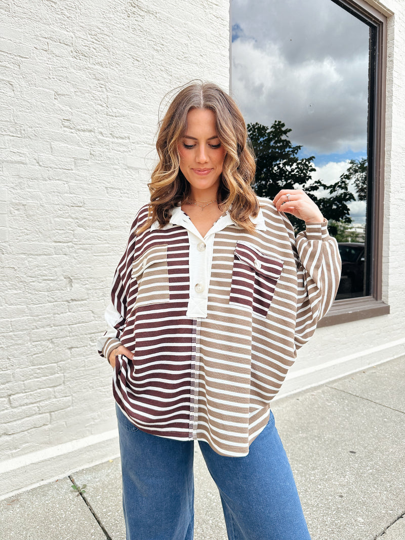 Cherry Cola Striped Pullover