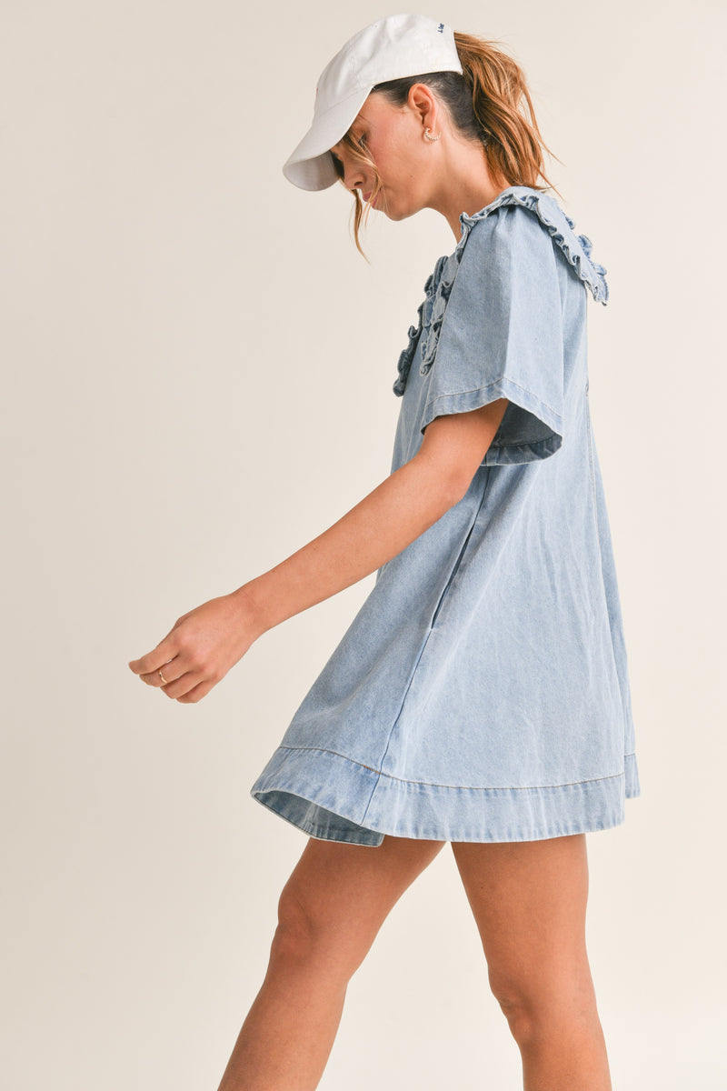 Peter Pan Denim Mini Dress