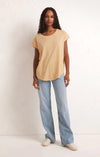 Laid Back Slub Top in Orange Cream