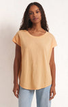 Laid Back Slub Top in Orange Cream