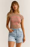 Laid Back Slub Top in Orange Cream