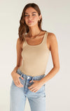 Laid Back Slub Top in Orange Cream