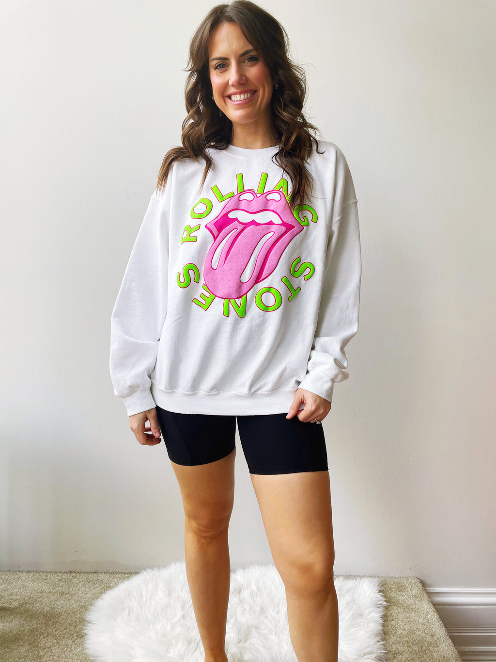 Rolling Stones Neon Puff Pullover